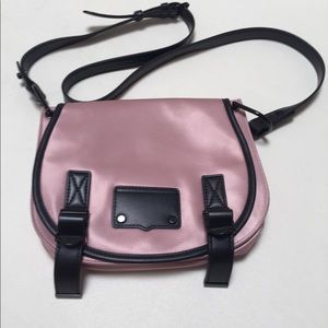 Rebecca Minkoff pink nylon crossbody purse